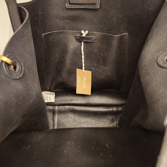 Madewell Black Leather The Sydney Tote Bag - Picture 8 of 8